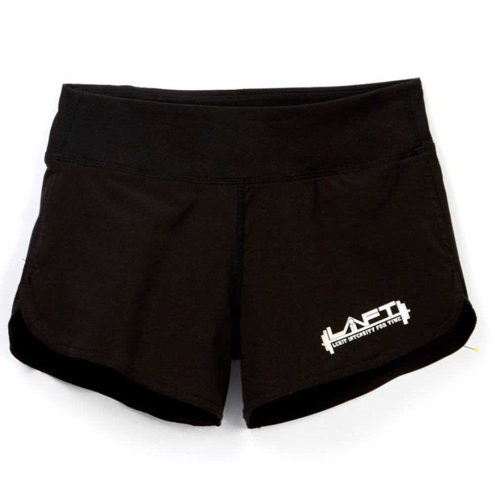 Women's Juniors Black Active Running Gym Shorts